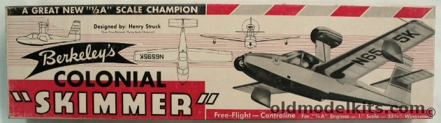 Berkeley 1/12 Colonial Skimmer Flying Boat Flying Model Airplane Kit plastic model kit